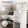 OVENTE Oscillating Tower Fan with Remote Control, 3-Speed LCD Panel & 8H Timer, 30.5″ Quiet & Bladeless Indoor Standing Floor Fan, Blows Cold Air for Home, Bedroom, Living Room or Office, Silver TF88S(White)