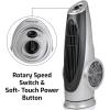 Ovente Portable Electric 30.4 Inch 90° Oscillating Tower Fan with 3 Speeds controlled by Manual Analog Knob with Low-Noise Technology Cool Air Breeze, Indoor, Bedroom, Home, Office, Silver TF87S