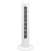 imageOVENTE Oscillating Tower Fan with Remote Control 3Speed LCD Panel amp 8H Timer 305 Quiet amp Bladeless Indoor Standing Floor Fan Blows Cold Air for Home Bedroom Living Room or Office Silver TF88SWhite