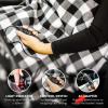 OVENTE 12-Volt Heated Car Blanket, Portable Electric Blanket with Temperature Control & Overheat Protection, 39”x57” Winter Heating Blanket for Truck, SUV, RV, Camping or Travel, Black Plaid BL4602BW
