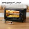 OVENTE 8L Countertop Toaster Oven with 60-Minute Timer, Adjustable Temperature Control, Easy-to-Clean Baking Pan, 750W Compact Mini for Pizza, Toast, Bake, and Broil, Black TO2808B(TO2808B)