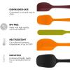 OVENTE Silicone Spatula Set of 5, Food Grade Rubber Spatula with High Heat Resistant, BPA-Free and Dishwasher Safe, Nonstick Kitchen Utensils for Baking, Cooking and Mixing, Green SP12305G(Multicolor)