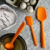 OVENTE Silicone Spatula Set of 5, Food Grade Rubber Spatula with High Heat Resistant, BPA-Free and Dishwasher Safe, Nonstick Kitchen Utensils for Baking, Cooking and Mixing, Green SP12305G(Orange)