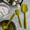 OVENTE Silicone Spatula Set of 5, Food Grade Rubber Spatula with High Heat Resistant, BPA-Free and Dishwasher Safe, Nonstick Kitchen Utensils for Baking, Cooking and Mixing, Green SP12305G(Green)