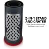 Ovente 2 In 1 Kitchen Utensil Set with Stand Holder & Grater, 6 Piece Cooking Spatula Tools with Heat Resistant Nonstick Coated Nylon Easy Clean Dishwasher Safe for Cooking & Baking, Green KT1901001G