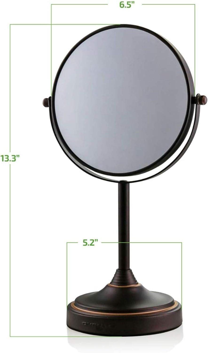 imageOVENTE 7 Tabletop Makeup Mirror with 1X7X Magnification 360 Swivel Design and DoubleSided FreeStanding Vanity Mirror Perfect for Dresser Bedroom and Office Desk Polished Chrome MNLCT70CH1X7XAntique Bronze