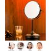 OVENTE 7” Tabletop Makeup Mirror with 1X/7X Magnification, 360° Swivel Design and Double-Sided Free-Standing Vanity Mirror Perfect for Dresser, Bedroom and Office Desk, Polished Chrome MNLCT70CH1X7X(Antique Bronze)