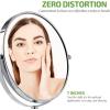 OVENTE 7” Tabletop Makeup Mirror with 1X/7X Magnification, 360° Swivel Design and Double-Sided Free-Standing Vanity Mirror Perfect for Dresser, Bedroom and Office Desk, Polished Chrome MNLCT70CH1X7X(Polished Chrome)