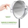 OVENTE 7” Tabletop Makeup Mirror with 1X/7X Magnification, 360° Swivel Design and Double-Sided Free-Standing Vanity Mirror Perfect for Dresser, Bedroom and Office Desk, Polished Chrome MNLCT70CH1X7X(Polished Chrome)