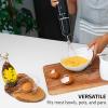 OVENTE Immersion Hand Blender, 300W Corded Electric Handheld Stick Mixer with 2 Mixing Speeds and Stainless Steel Blades for Smoothies, Purees & Baby Food, White HS560W(Black – With Attachment)