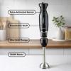 OVENTE Immersion Hand Blender, 300W Corded Electric Handheld Stick Mixer with 2 Mixing Speeds and Stainless Steel Blades for Smoothies, Purees & Baby Food, Black HS560B