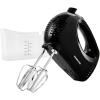 OVENTE 5-Speed Corded Electric Hand Mixer with Stainless Steel Whisks, Compact Portable Design with Snap-On Storage Case,150W Lightweight Handheld Mixer for Baking & Cooking, White HM151W(Black)