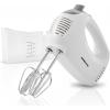 OVENTE 5-Speed Corded Electric Hand Mixer with Stainless Steel Whisks, Compact Portable Design with Snap-On Storage Case,150W Lightweight Handheld Mixer for Baking & Cooking, White HM151W(White)