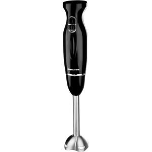 OVENTE Immersion Hand Blender, 300W Corded Electric Handheld Stick Mixer with 2 Mixing Speeds and Stainless Steel Blades for Smoothies, Purees & Baby Food, Black HS560B