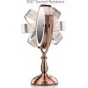 Ovente 7.5″ Lighted Tabletop Vanity Makeup Mirror, 1X & 7X Magnifier, Spinning Double Sided Round LED, 3 Tone Smart Touch, Auto Shut Off Timer, Battery & AC Plug Operated, Nickel Brushed MPT75BR1X7X(Antique Copper)
