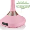 OVENTE 8” Tabletop Makeup Mirror with 1X/7X Magnification, 360° Swivel Design and Double-Sided Free-Standing Vanity Mirror Perfect for Dresser, Bedroom and Office Desk, Antique Bronze MNLAT80ABZ1X7X(Baby Pink)
