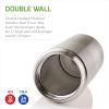 OVENTE Stainless Steel Vacuum Insulated Tumbler with Spill Resistant Lid and Fruit Infuser, 16 Oz Double-Wall Water Bottle, Leak Proof and Travel Friendly Mug for Hot and Cold Beverages, Silver MSA16S