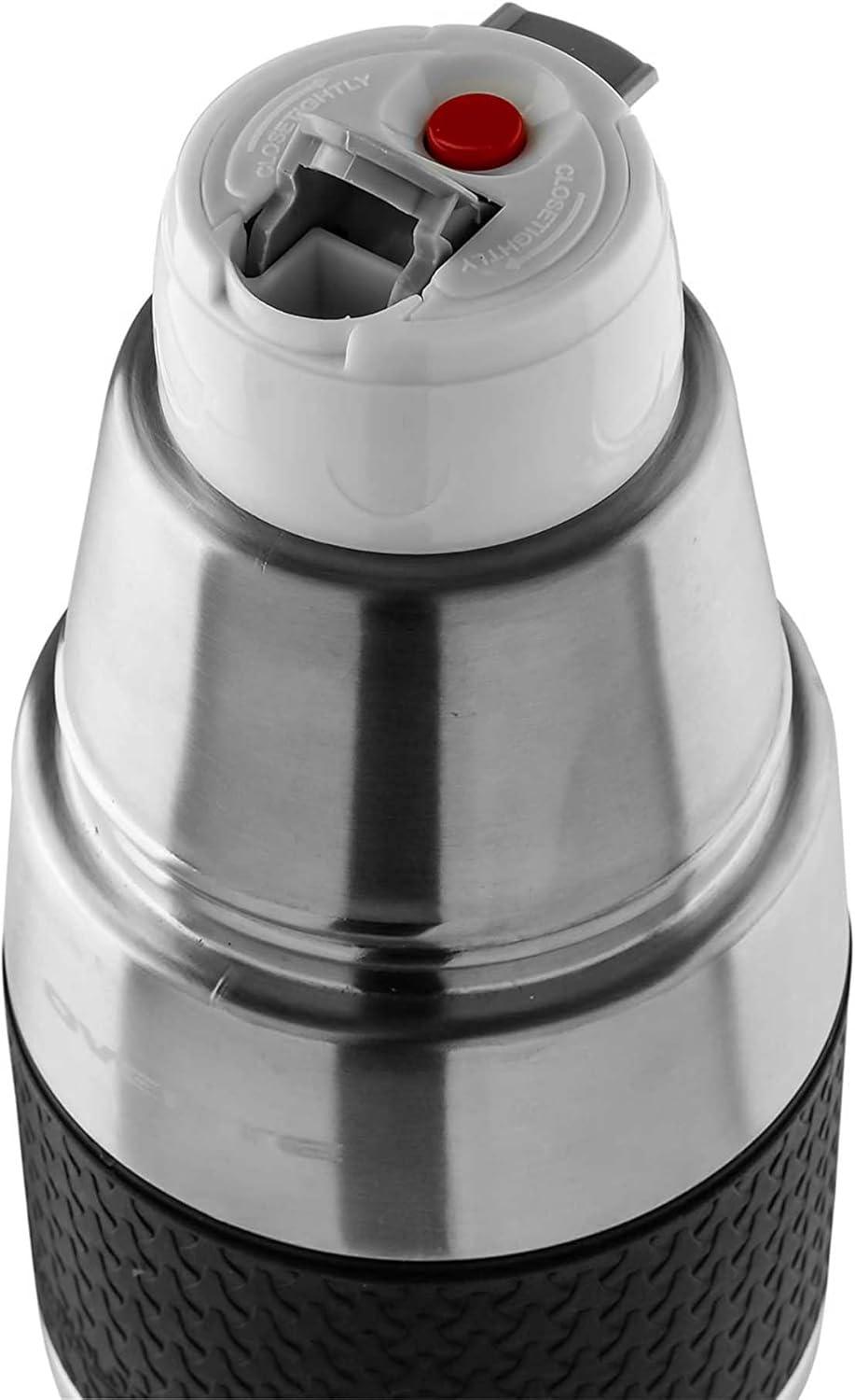 imageOvente Stainless Steel Double Walled Vacuum Insulated Mug 26 Ounce BPAFree Leak Free and Spill Proof with Removable Cup Portable Easy Travel and Clean Perfect for Hot or Cold Drinks Silver TSA26S