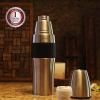 Ovente Stainless Steel Double Walled Vacuum Insulated Mug 26 Ounce, BPA-Free Leak Free and Spill Proof with Removable Cup, Portable Easy Travel and Clean Perfect for Hot or Cold Drinks, Silver TSA26S