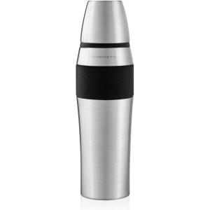Ovente Stainless Steel Double Walled Vacuum Insulated Mug 26 Ounce, BPA-Free Leak Free and Spill Proof with Removable Cup, Portable Easy Travel and Clean Perfect for Hot or Cold Drinks, Silver TSA26S