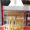 OVENTE Pasta Maker Machine with 7 Adjustable Thickness Settings, Rollers and Cutter, Classic Stainless Steel Manual Noodle Maker for Spaghetti, Fettuccini, Lasagna or Dumpling Skin, Silver PA515S(Metallic Red)