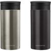 Ovente Stainless Steel Vacuum Insulated Coffee Water Mug, 12oz Portable Double Wall Handheld Tumbler with Tea Infuser, BPA-Free Spill Proof Travel Friendly for Hot Cold Beverage, MSA12SG (2 Pack)