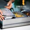 OVENTE Electric Buffet Server & Food Warmer with Two 1.5 Qt Stainless Steel Chafing Dishes, Adjustable Temperature Control – Warming Tray for Parties, Dinners & Events, Silver FW152S(3 Chafing Pan – Silver)