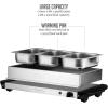 OVENTE Electric Buffet Server & Food Warmer with Two 1.5 Qt Stainless Steel Chafing Dishes, Adjustable Temperature Control – Warming Tray for Parties, Dinners & Events, Silver FW152S(3 Chafing Pan – Silver)