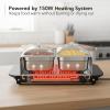 OVENTE Electric Buffet Server & Food Warmer with Two 1.5 Qt Stainless Steel Chafing Dishes, Adjustable Temperature Control – Warming Tray for Parties, Dinners & Events, Silver FW152S(2 Chafing Pan – Silver)
