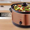 OVENTE Electric Slow Cooker with 3 Cooking Settings, Non-Stick and Dishwasher Safe Stoneware, Stainless Steel Body, Glass Lid, 3.7 Qt Oval Pot for Entrees, Soups, Sauces, Stews & Dips, Silver SLO35ABR(SLO40ACO)