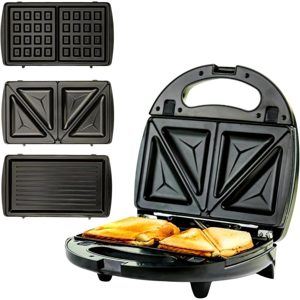 imageOVENTE Electric Indoor Panini Press Grill and Sandwich Maker with NonStick Coated Plates CoolTouch Handle and Removable Drip Tray Opens 180 Degrees to Fit Any Type or Size of Food Red GP0620RGPI302B
