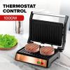 OVENTE Electric Indoor Panini Press Grill and Sandwich Maker with Non-Stick Coated Plates, Cool-Touch Handle and Removable Drip Tray, Opens 180 Degrees to Fit Any Type or Size of Food, Red GP0620R(GP0620CO)