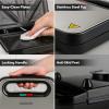 OVENTE Electric Indoor Panini Press Grill and Sandwich Maker with Non-Stick Coated Plates, Cool-Touch Handle and Removable Drip Tray, Opens 180 Degrees to Fit Any Type or Size of Food, Red GP0620R(GPS401B)