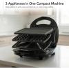OVENTE Electric Indoor Panini Press Grill and Sandwich Maker with Non-Stick Coated Plates, Cool-Touch Handle and Removable Drip Tray, Opens 180 Degrees to Fit Any Type or Size of Food, Red GP0620R(GPI302B)
