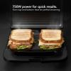 OVENTE Electric Indoor Panini Press Grill and Sandwich Maker with Non-Stick Coated Plates, Cool-Touch Handle and Removable Drip Tray, Opens 180 Degrees to Fit Any Type or Size of Food, Red GP0620R(GP0401B)