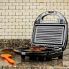 OVENTE Electric Indoor Panini Press Grill and Sandwich Maker with Non-Stick Coated Plates, Cool-Touch Handle and Removable Drip Tray, Opens 180 Degrees to Fit Any Type or Size of Food, Red GP0620R(GPI202B)
