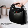 OVENTE Electric Indoor Panini Press Grill and Sandwich Maker with Non-Stick Coated Plates, Cool-Touch Handle and Removable Drip Tray, Opens 180 Degrees to Fit Any Type or Size of Food, Red GP0620R(GPI202B)