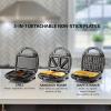 OVENTE Electric Indoor Panini Press Grill and Sandwich Maker with Non-Stick Coated Plates, Cool-Touch Handle and Removable Drip Tray, Opens 180 Degrees to Fit Any Type or Size of Food, Red GP0620R(GPI202B)