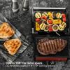 OVENTE Electric Indoor Panini Press Grill and Sandwich Maker with Non-Stick Coated Plates, Cool-Touch Handle and Removable Drip Tray, Opens 180 Degrees to Fit Any Type or Size of Food, Red GP0620R(GP0620R)