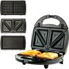 OVENTE Electric Indoor Panini Press Grill and Sandwich Maker with Non-Stick Coated Plates, Cool-Touch Handle and Removable Drip Tray, Opens 180 Degrees to Fit Any Type or Size of Food, Red GP0620R(GPI302B)