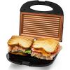 OVENTE Electric Indoor Panini Press Grill and Sandwich Maker with Non-Stick Coated Plates, Cool-Touch Handle and Removable Drip Tray, Opens 180 Degrees to Fit Any Type or Size of Food, Red GP0620R(GP0110CO)