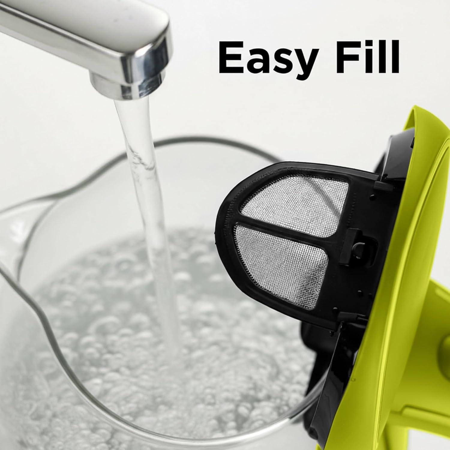 imageOVENTE Electric Kettle 15L Borosilicate Glass Countertop Water Heater and Boiler for Coffee or Tea BPAFree Auto ShutOff BoilDry Protection Removable and Washable Spout Filter Red KG83RGreen