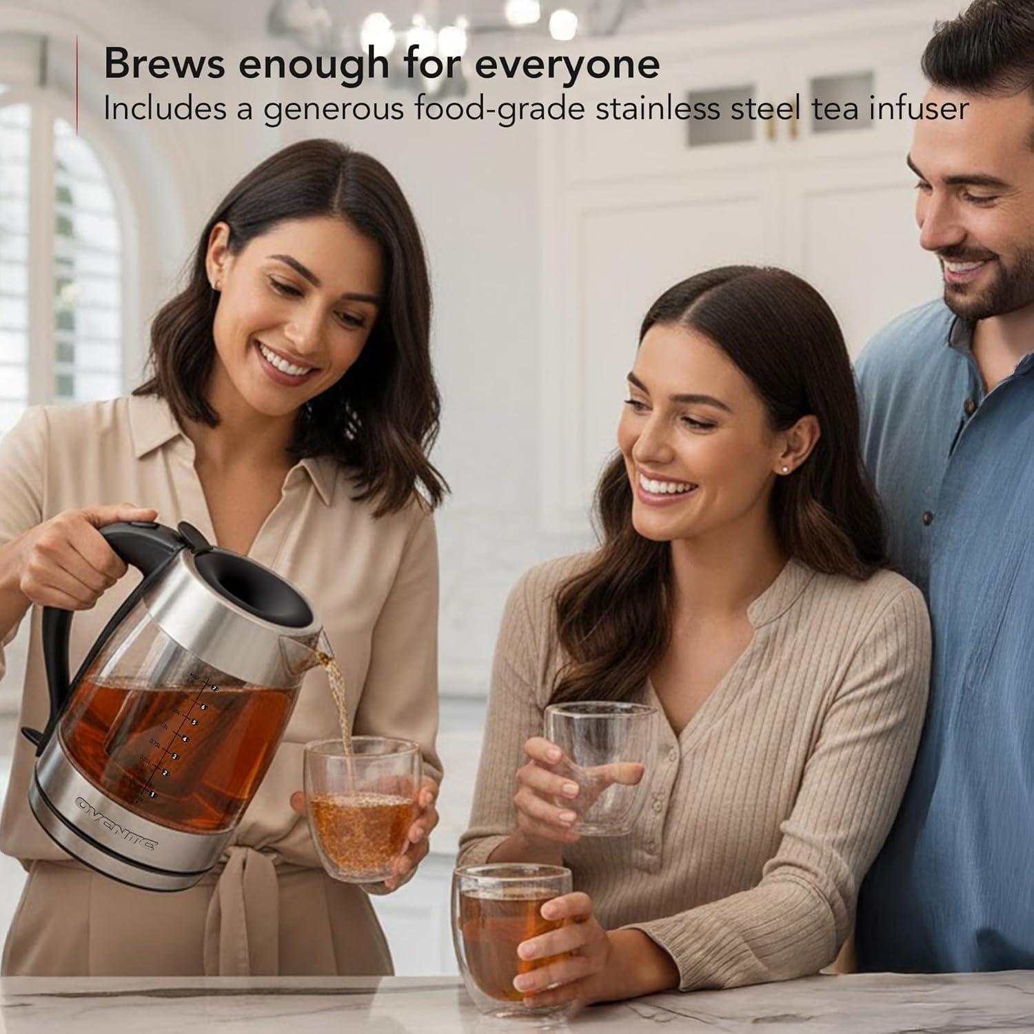 imageOVENTE Electric Kettle 17L Stainless Steel Water Boiler and Heater with 1100W Power Temperature Control Keep Warm Function Auto ShutOff BoilDry Protection and Cordless Serving Red KS58RSilver 17 Liter