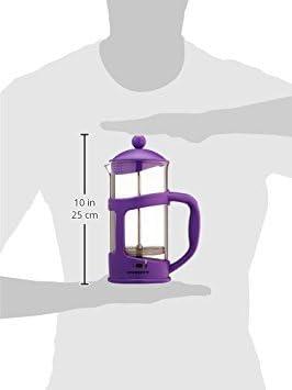 imageOvente French Press 34 Ounce Coffee amp Tea Maker 4 Filter System amp Heat Resistant Borosilicate Glass Portable Pitcher for Camping Travel Gift Easy to Clean Carafe with Scoop BPA Free Purple FPT34P