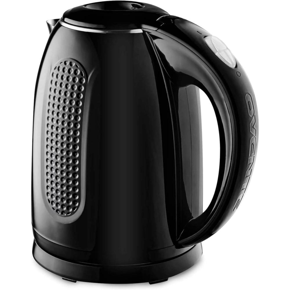 imageOVENTE 17L Double Wall Electric Tea Kettle 1100W Water Boiler and Heater with CoolTouch Exterior Stainless Steel Insulated Interior Auto ShutOff BoilDry Protection amp Locking Lid White KD64WBlack