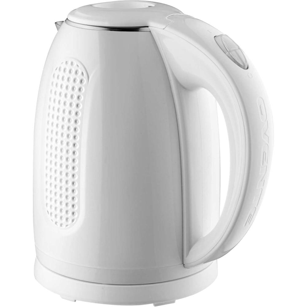 imageOVENTE 17L Double Wall Electric Tea Kettle 1100W Water Boiler and Heater with CoolTouch Exterior Stainless Steel Insulated Interior Auto ShutOff BoilDry Protection amp Locking Lid White KD64WWhite