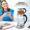 OVENTE 1.7L Electric Tea Kettle with Removable Infuser, Variable Temperature Control, Keep Warm Function, 1500W Fast Heating Water Boiler, BPA Free Borosilicate Glass & Easy to Fill Lid, Silver KG733S(Silver + Teapot)