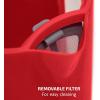 OVENTE 1.8L Electric Kettle, 1500W Fast Boiling Heater for Coffee or Tea, BPA Free, Easy to Fill Lid, Water Level Window, Auto Shut-Off, Boil-Dry Protection and Removable Filter, Green KP413G(Red)