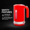 OVENTE 1.8L Electric Kettle, 1500W Fast Boiling Heater for Coffee or Tea, BPA Free, Easy to Fill Lid, Water Level Window, Auto Shut-Off, Boil-Dry Protection and Removable Filter, Green KP413G(Red)