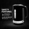 OVENTE 1.8L Electric Kettle, 1500W Fast Boiling Heater for Coffee or Tea, BPA Free, Easy to Fill Lid, Water Level Window, Auto Shut-Off, Boil-Dry Protection and Removable Filter, Green KP413G(Black)